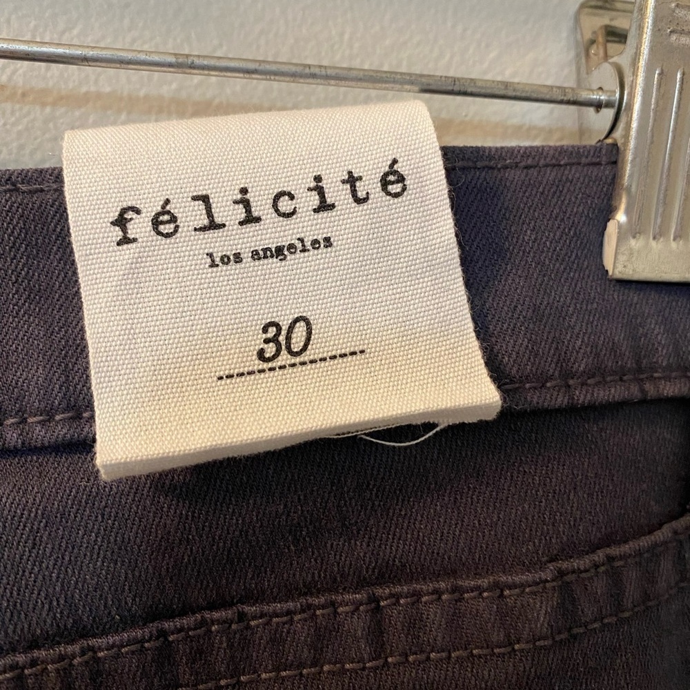 Felicite Bye Bye skinny jeans cropped size 30 in grey/charcoal w/ raw hem - Picture 5 of 6